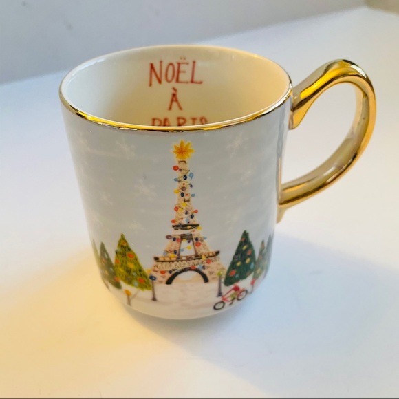 Anthropologie Christmas Time in the City Paris Mug